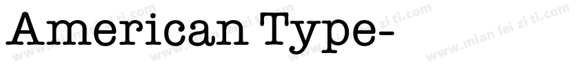American Type字体转换